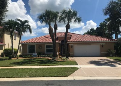 Completed roof tile repair in West Palm Beach, FL